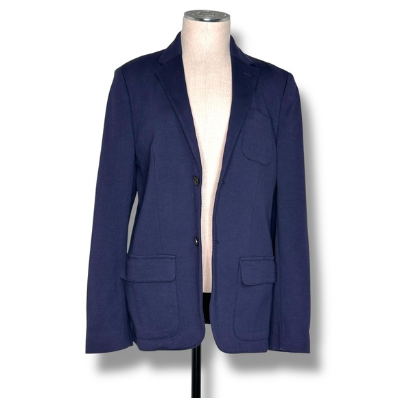 Polo Ralph Lauren Boys Navy Blue Knit‎ Two Button Blazer Jacket - Picture 4 of 9